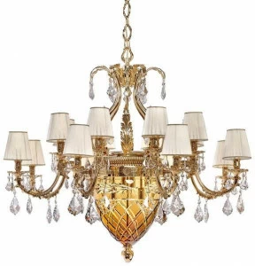 Possoni Illuminazione Люстра с градиентом из чистого золота с кристаллами swarovski® Lara 4400/16+4