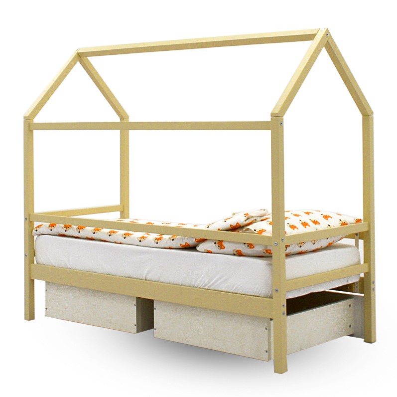 Кровать-домик детская бежевая Svogen БЕЛЬМАРКО  00-3833067 Бежевый Santreyd  - Вид №3