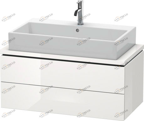 LC580802222 Тумбочка для компактной консоли L-Cube #LC5808 920 x 477 мм Белый глянцевый декор Duravit