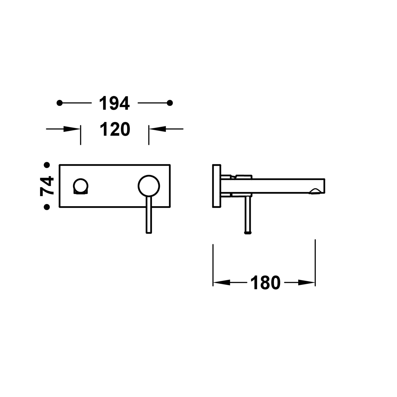МАКСИМАЛЬНАЯ видимая часть корпуса встраиваемой раковины-06230031 TRES  - Вид №1