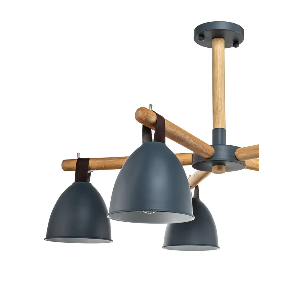 Люстра на штанге Lamplandia Decize Grey L1467, 5 ламп, 17 м², цвет серый STLM-2062588 - Вид №5