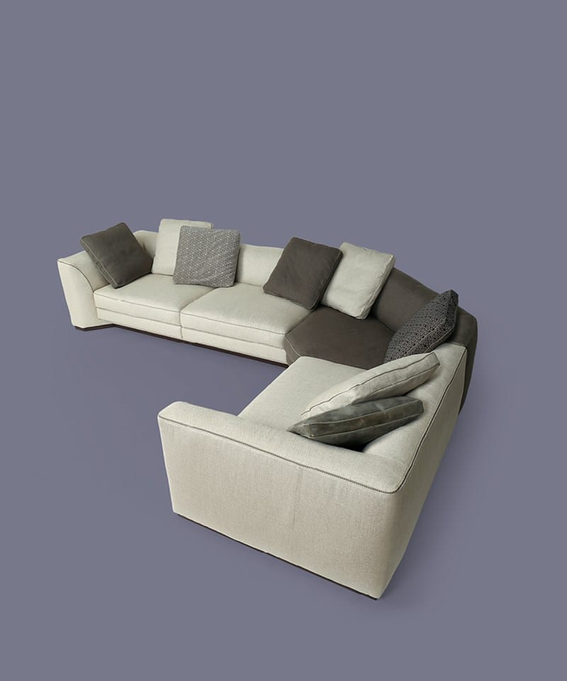 Изогнутый диван из ткани Borzalino Franklin ARCH-00033176 - Вид №10