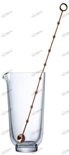 NUDE Хрустальный бокал для коктейлей с металлической мешалкой Hepburn sun-id-1418400