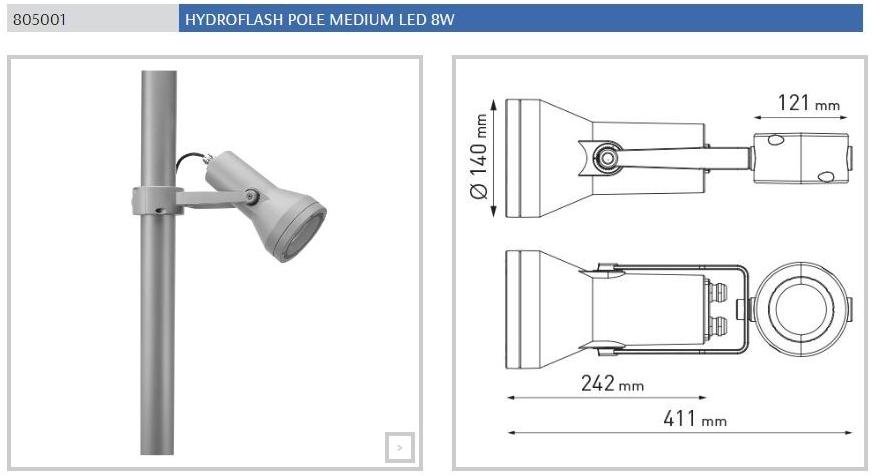 PUK Светодиодный уличный фонарь из литого под давлением алюминия Hydroflash sun-id-1513337 - Вид №19