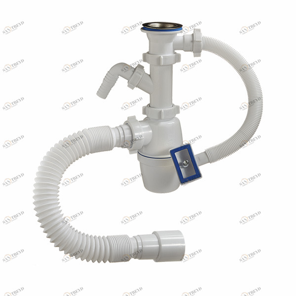 Сифон 1 1/2 40 с отвод, переливом, гибк. трубой  А-4010 ( О)  А-4010 ОРИО 151654