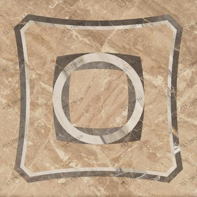 Портофино Беж Вставка Интарсио 45х45 Шлиф (1,215/40,095м2) COLISEUMGRES 610080000212