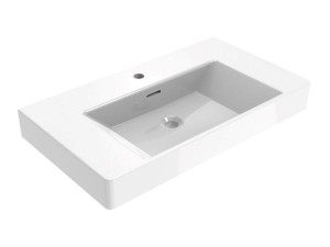 Керамическая прямоугольная подвесная раковина