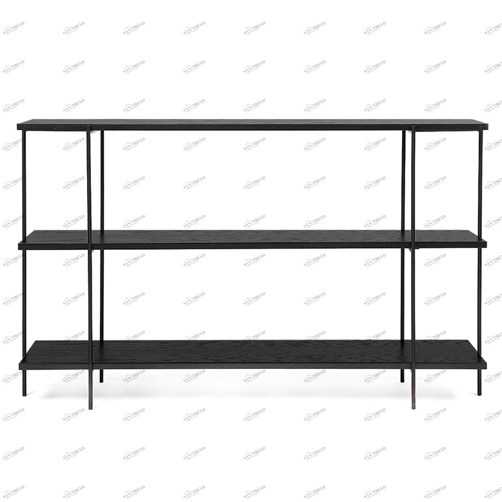 Стеллаж черный низкий Florian black INTELLIGENT DESIGN  260789 Черный 