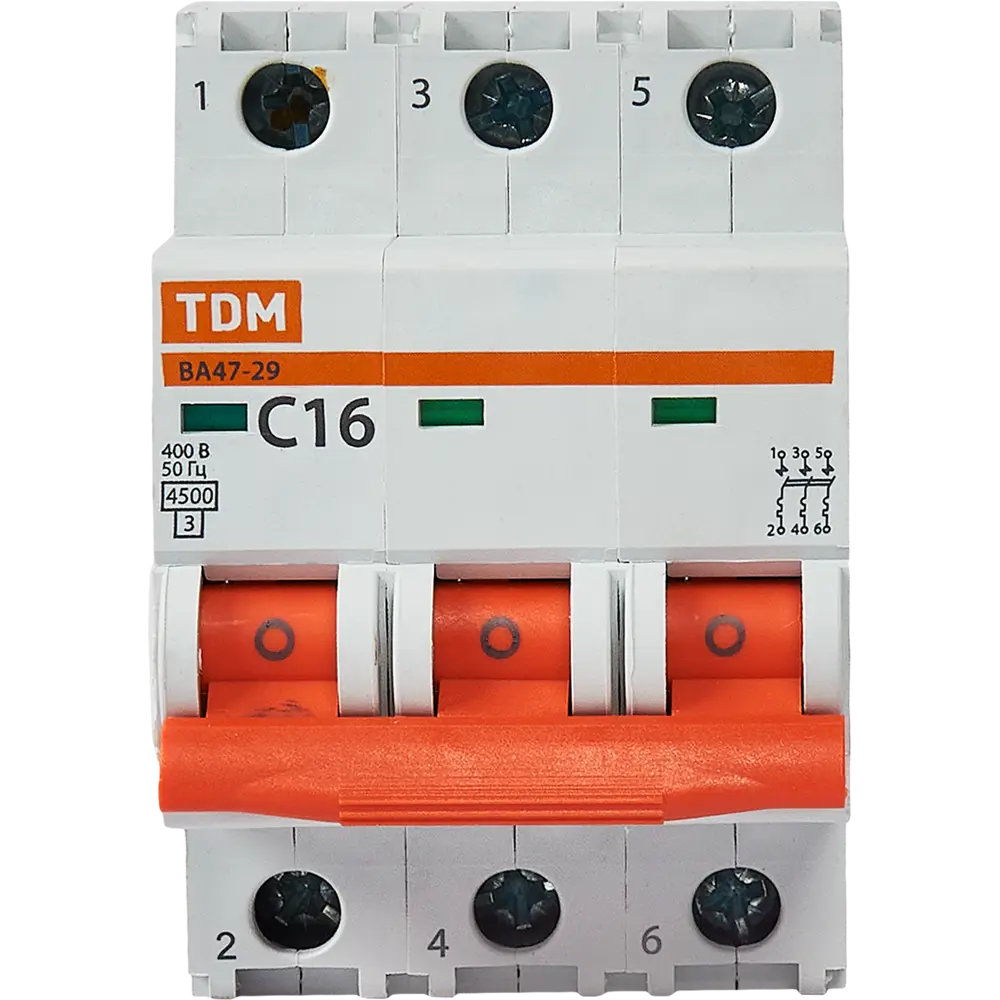 Автоматический выключатель TDM Electric ВА47-29 3P для защиты электросети 84399519 STLM-0049292 - Вид №1