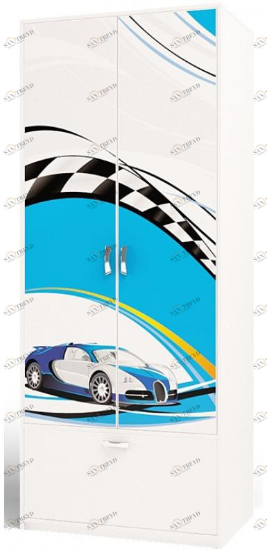 Шкаф ABC-KING 2-х дв La-Man голубой 4631147955951