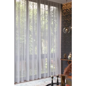 Тюль на ленте 250x280 см батист полосы цвет белый