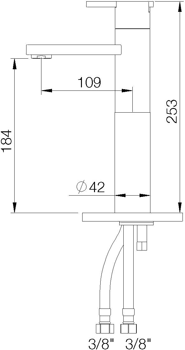 rvb Смеситель для умывальника, однорычажный Line 4575.--.12 - Вид №1