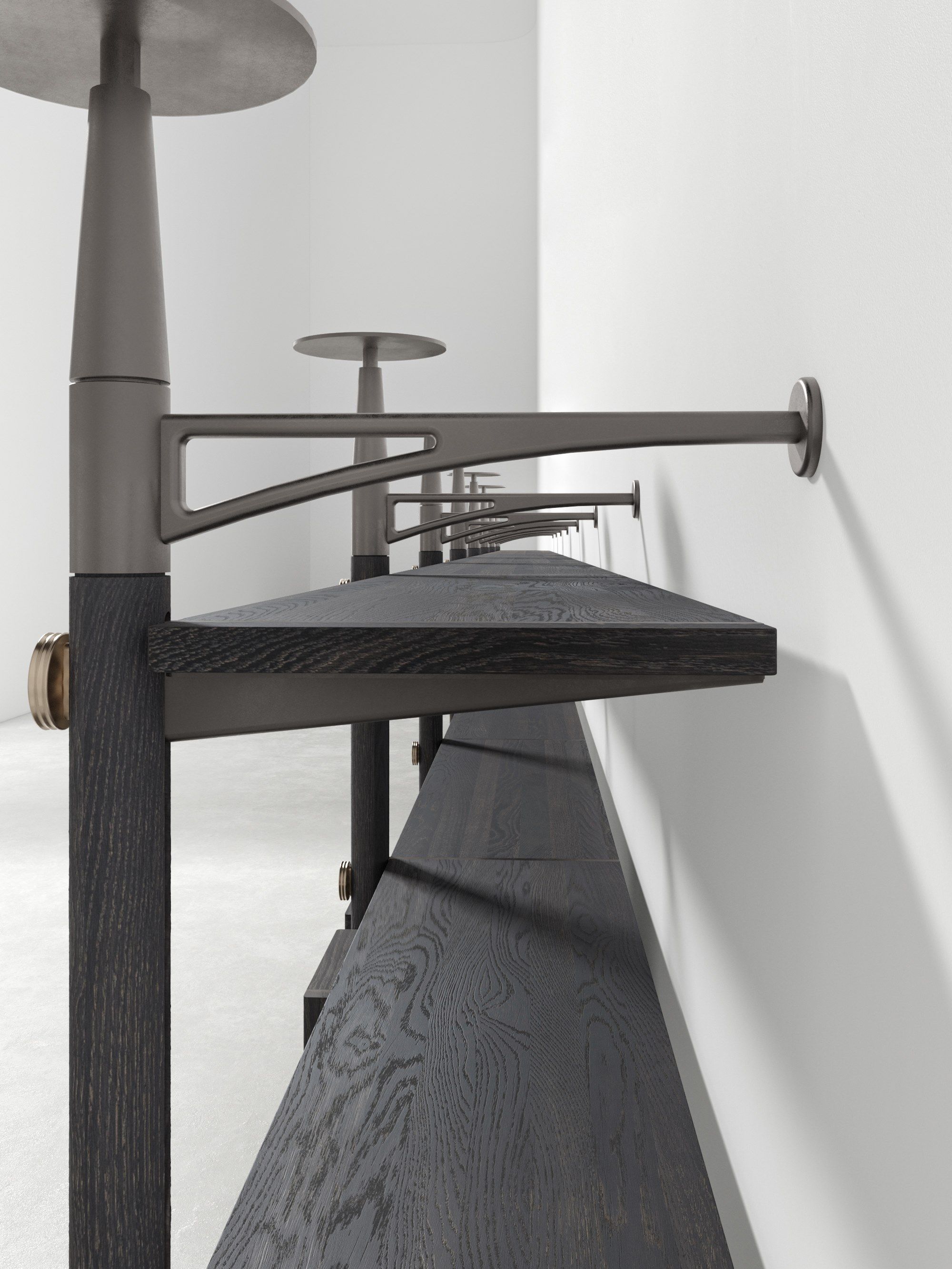 Секционная настенная Книжная полка из дуба с ящиками District Eight Inumbra ARCH-00151514 - Вид №15