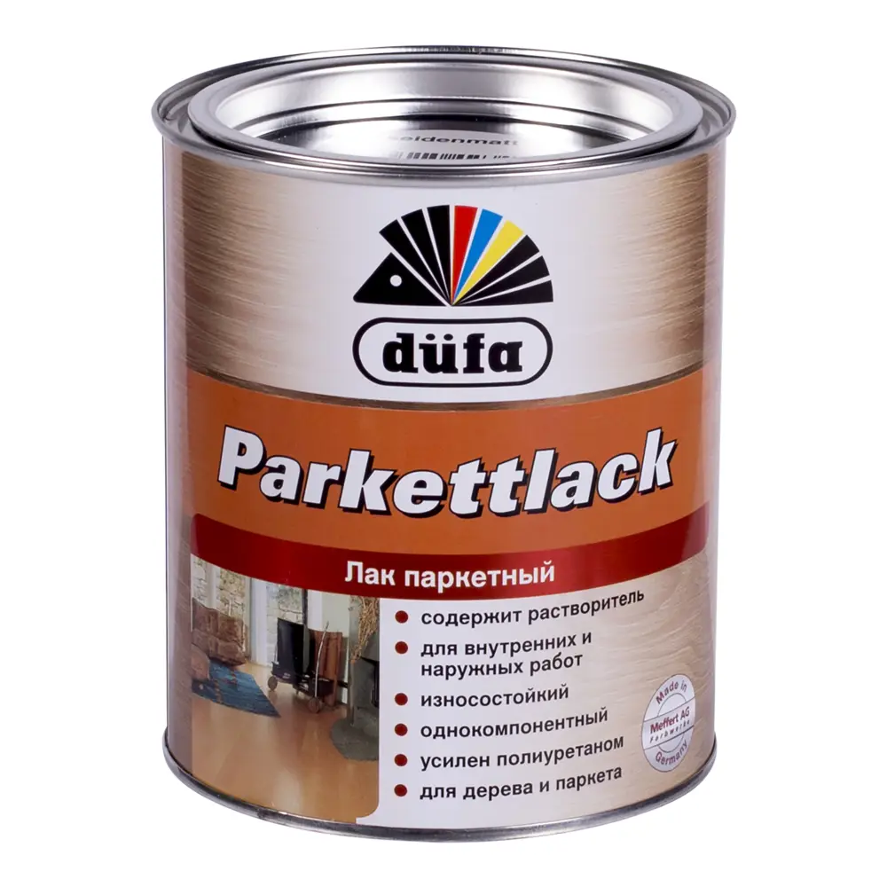 Лак паркетный шелковисто-матовый Dufa Parkettlack 0.75 л 10031193 STLM-2073436 