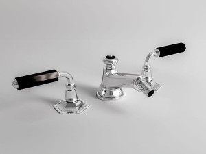 Смеситель для биде с 3 отверстиями для пола с поворотным горлышком