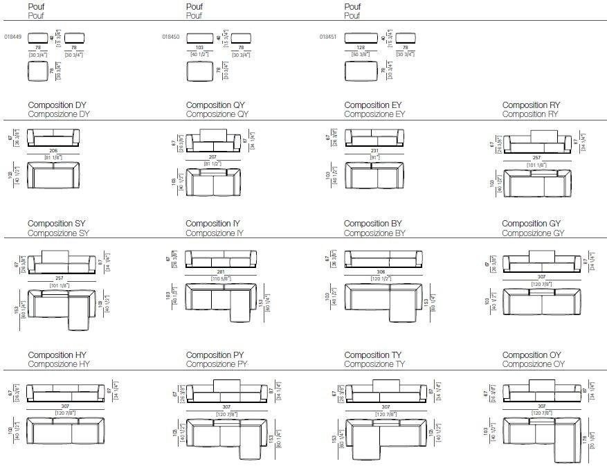 Arketipo Модульный диван с шезлонгом sun-id-1376267 - Вид №6