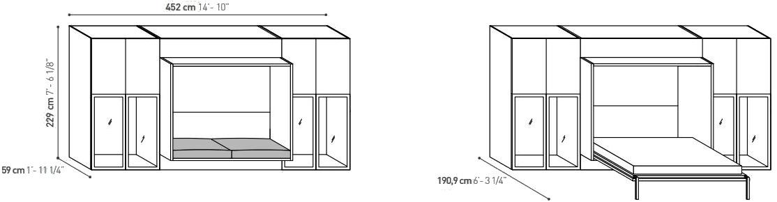TUMIDEI Раскладная кровать со шкафом Alcova system sun-id-1487216 - Вид №4