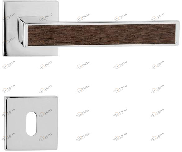 LINEA CALI' Ручка из хромированной латуни на розетке Zen wengé sun-id-1486521