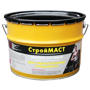 Мастика гидроизоляционная битумная Строймаст для фундамента 10 кг 82554648 STLM-2162351
