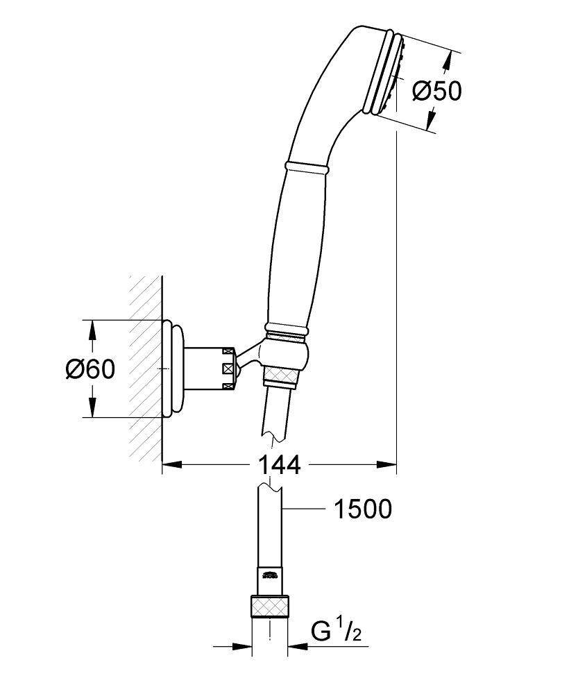 28976IG0 Душевой набор Grohe Sinfonia хром золото - Вид №1