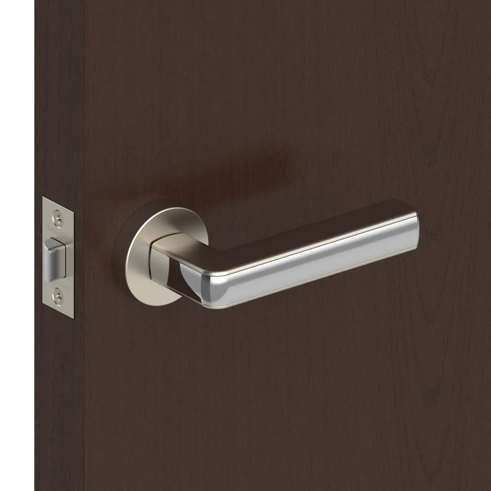 Ручка дверная Armadillo Cube URB3 без запирания ЦАМ гальваническое покрытие цвет матовый никель/хром STLM-2054047 - Вид №5