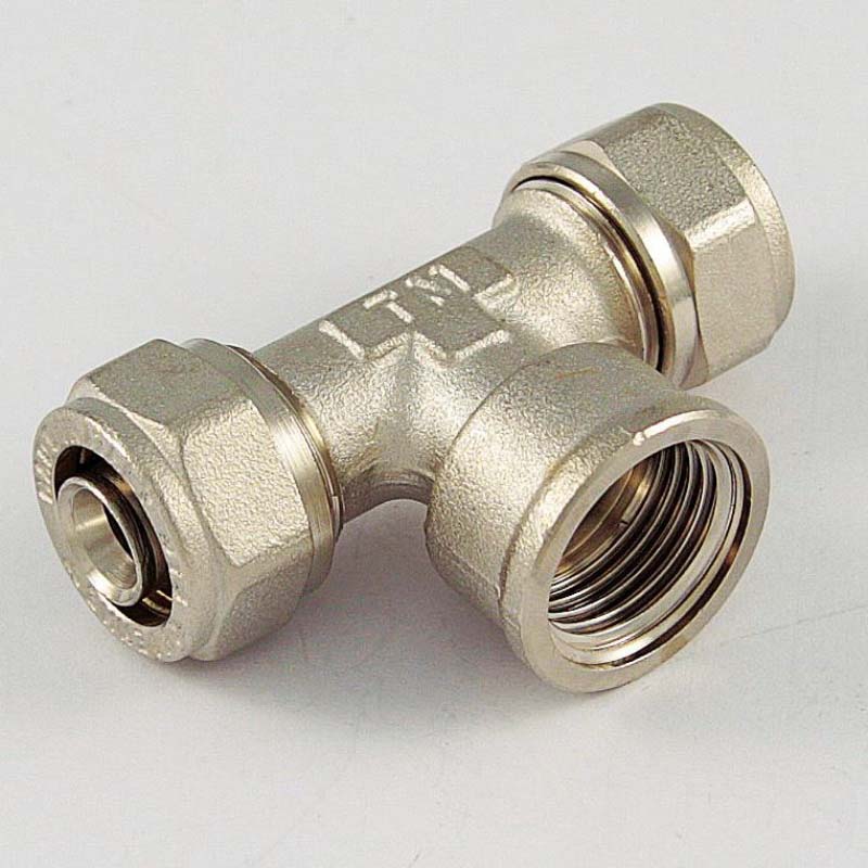 Тройник обжим-В никелированный TIEMME 20х1/2"х20 1600049