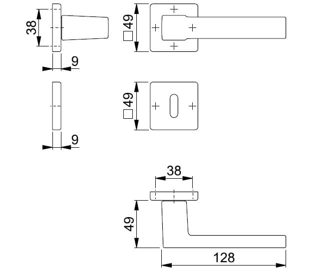 Алюминиевая ручка HOPPE Остин ARCH-00106340 - Вид №3