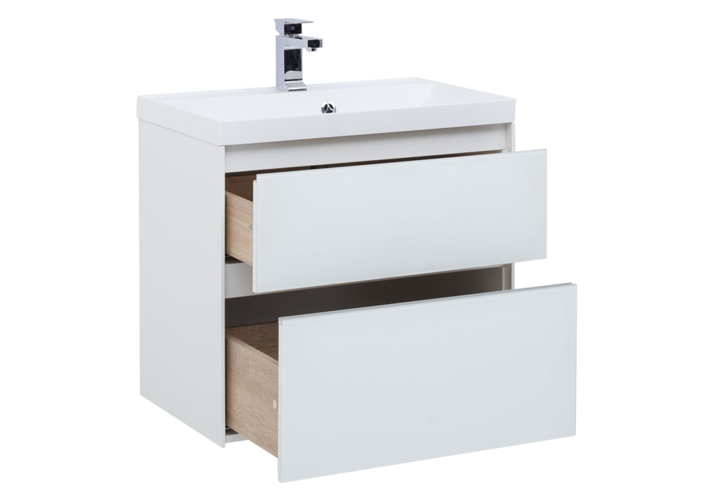 Тумба под раковину Aquanet Гласс 60 белый 00196961 - Вид №1