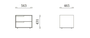 Деревянная тумбочка с ящиками