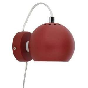 Лампа настенная Ball, темно-красная матовая