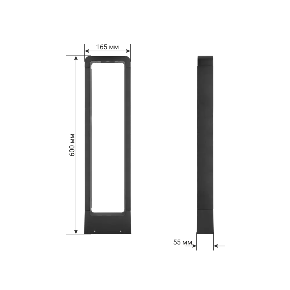 Столб уличный светодиодный Duwi Nuovo LED 60 см теплый белый свет цвет черный STLM-2064076 - Вид №8