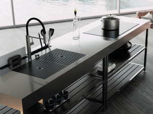 Открытый отдельно стоящий кухонный модуль