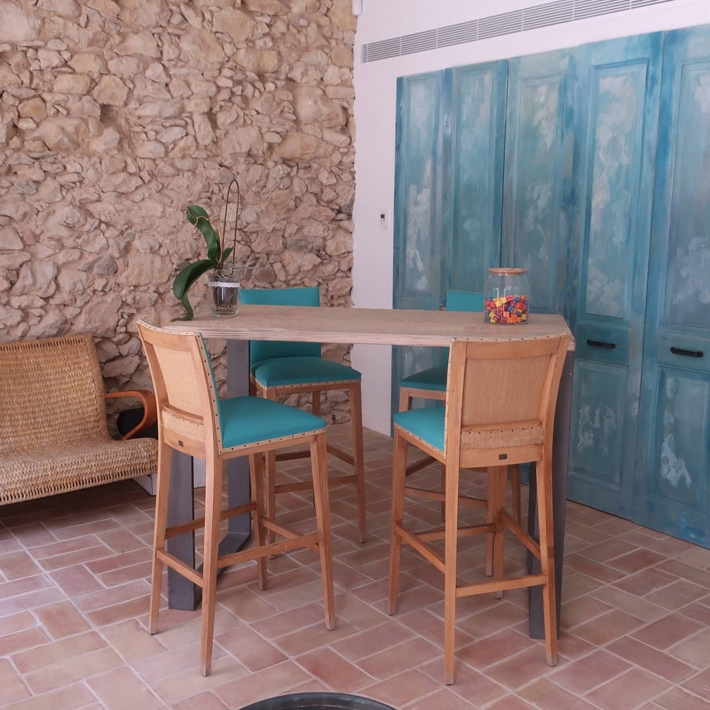 Высокий бархатный табурет с подставкой для ног со спинкой CREARTE COLLECTIONS Luxor Essence ARCH-00143928 - Вид №6