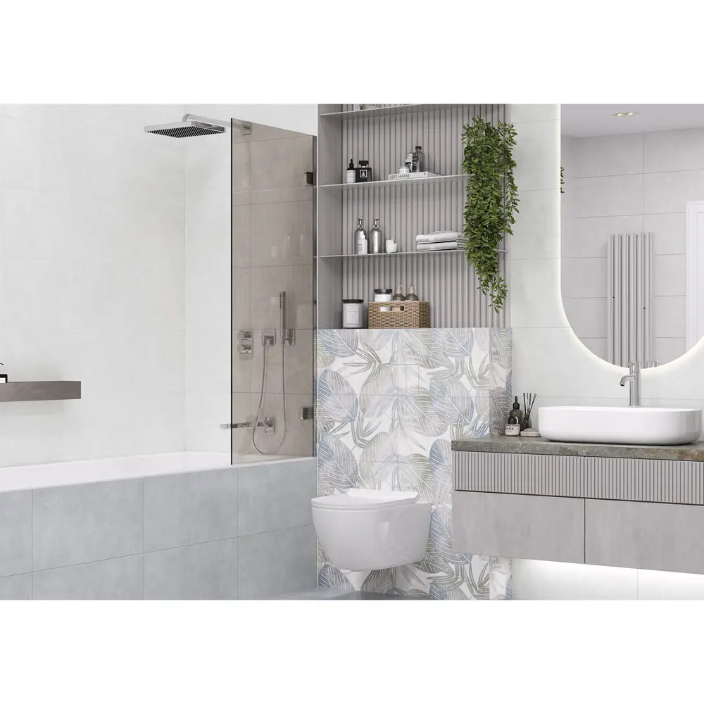 Настенная плитка Alma Ceramica Serenity 07 30x60 см 1.98 м² матовая цвет серый 89457762 STLM-2186034