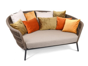 Изогнутый веревочный садовый диван