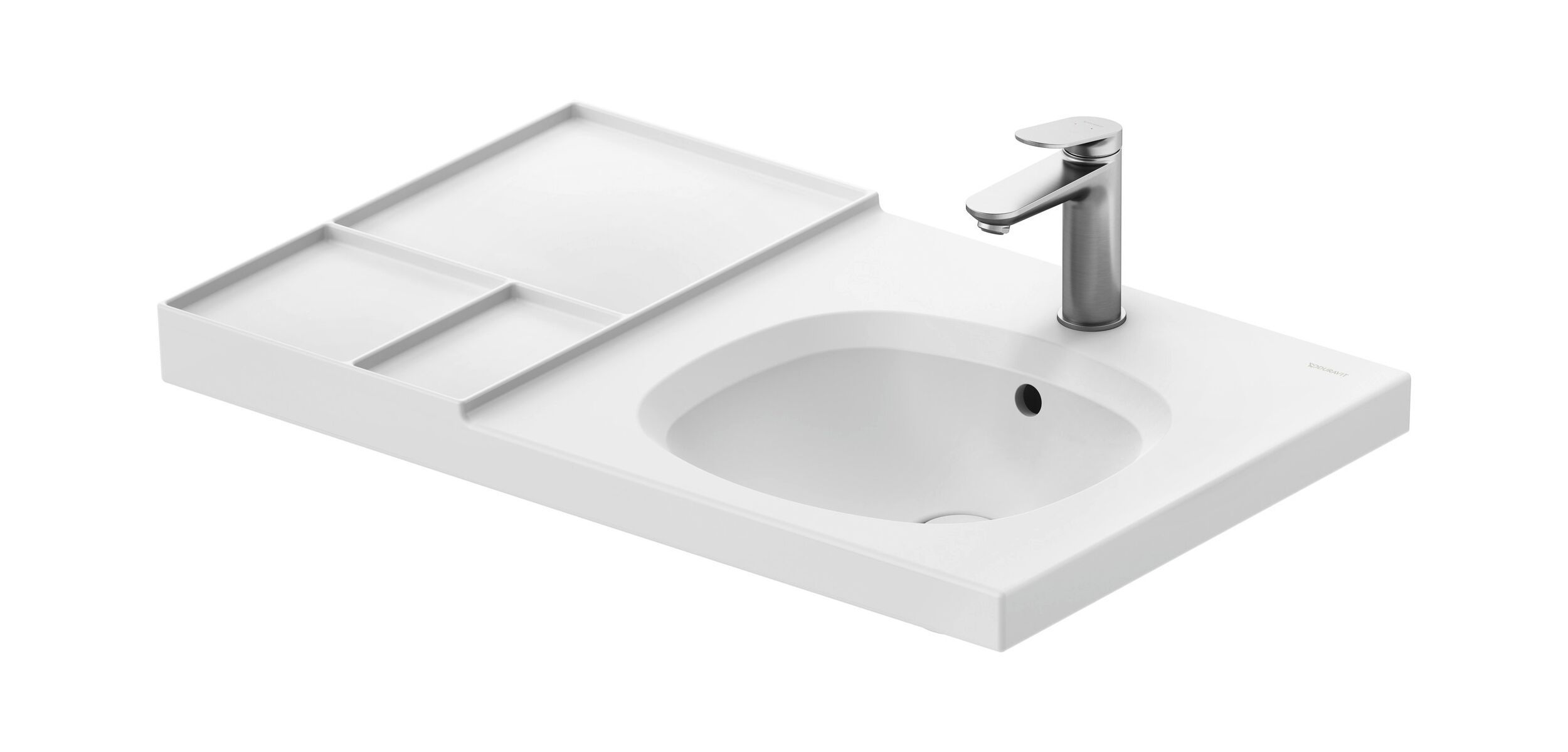 Керамическая прямоугольная раковина с полукругом Duravit Aurena ARCH-00112502 - Вид №5