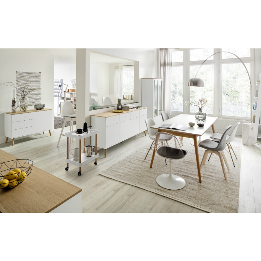 Сервант Tenzo Dot, 79х109х43 см, дуб, белый 1674454 - Вид №1