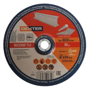 Отрезной диск Dexter для резки металла 230x22.2x3 мм 89354845