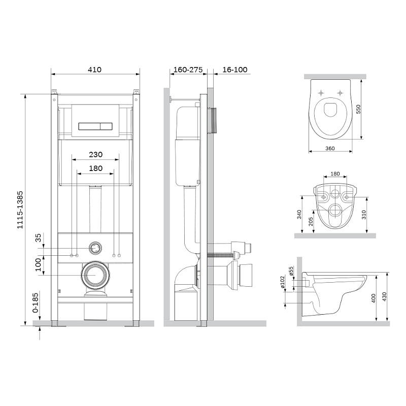 IS30251.741700 Инсталл с клав Start S хром глянц с подв унит FlashClean с сид м/лифт AM.PM Sense - Вид №5