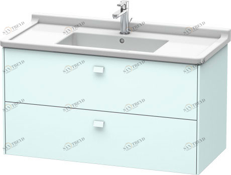 BR414300909 Brioso Тумбочка подвесная Светло-голубой матовый декор Duravit