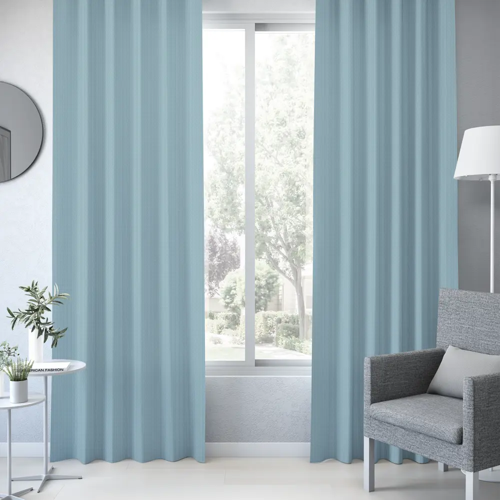 Штора на ленте Tokio 160x260 см цвет светло-синий 82922260 STLM-2030595 INSPIRE  - Вид №1
