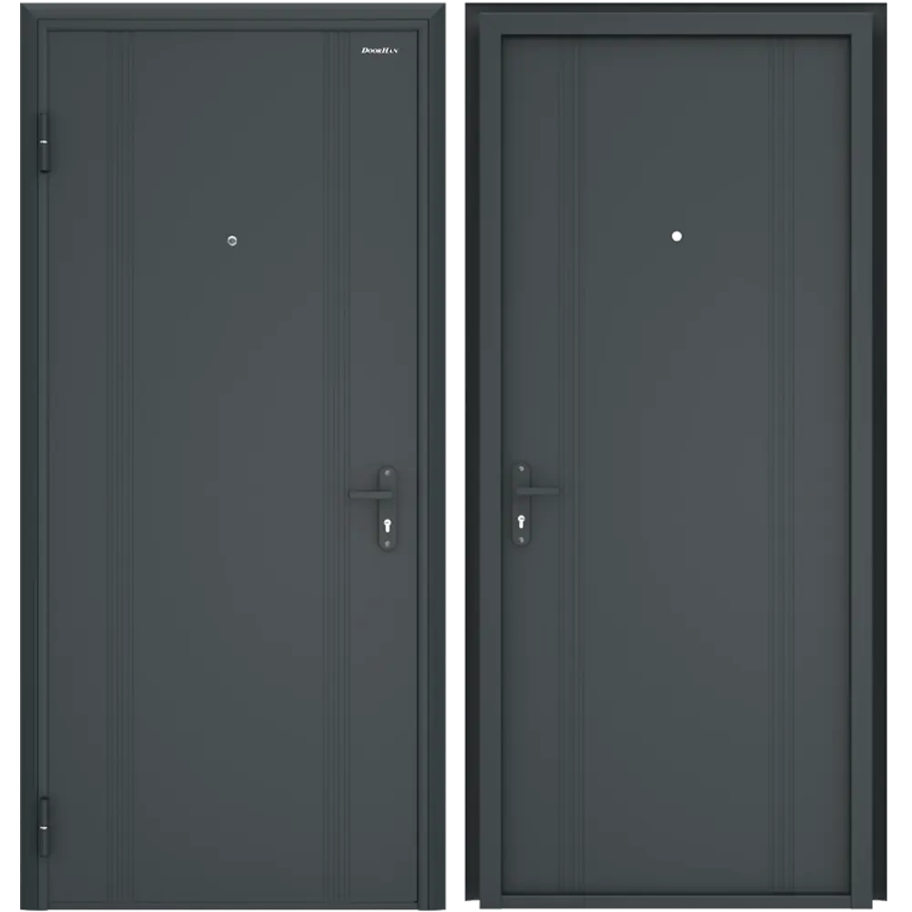 Дверь входная металлическая Эко 98x205 см левая антрацит 84226051 STLM-2062114 DOORHAN 