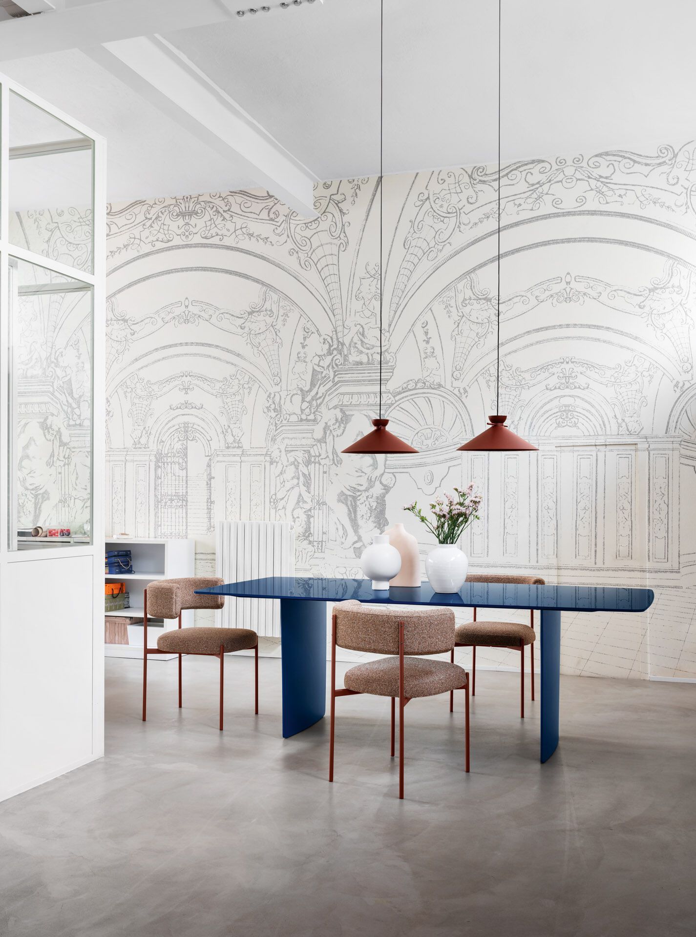 Прямоугольный стол с металлическим основанием Midj фольга ARCH-00074941 - Вид №5