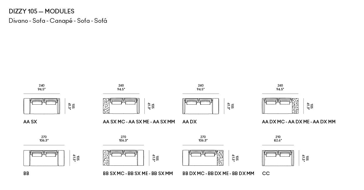 Секционный кожаный диван Casamania & Horm Dizzy ARCH-00010101 - Вид №3