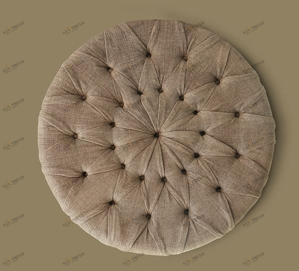 Borzalino Круглый тафтинговый пуф из ткани New kap sun-id-1509528