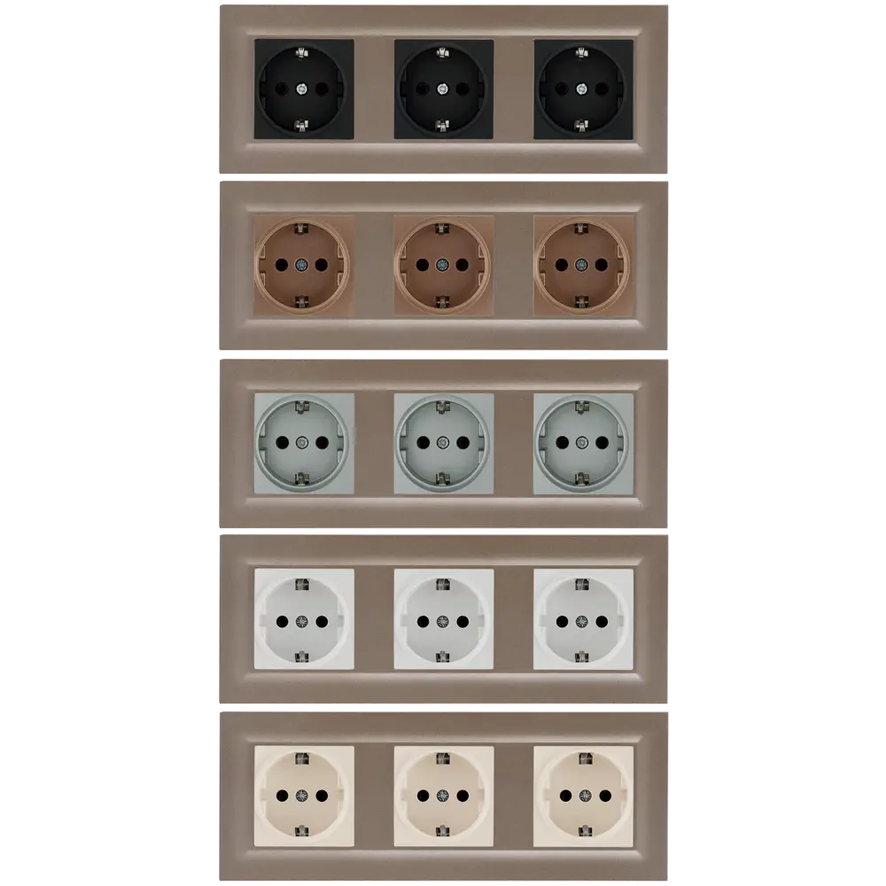 Рамка для розеток и выключателей Legrand Structura 3 поста, цвет шампань 82064684 STLM-2125252 - Вид №1