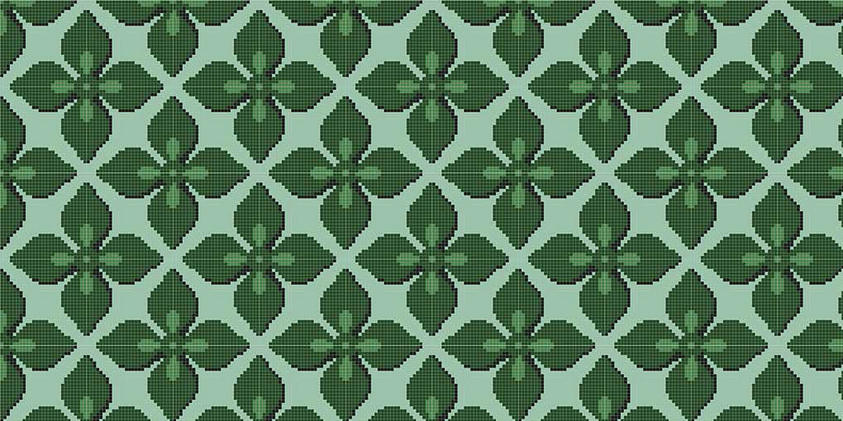 МОЗАИКА ИЗ СТЕКЛА MZ-03 GREEN ALMA ПАННО 15 MZ03GREEN - Вид №1