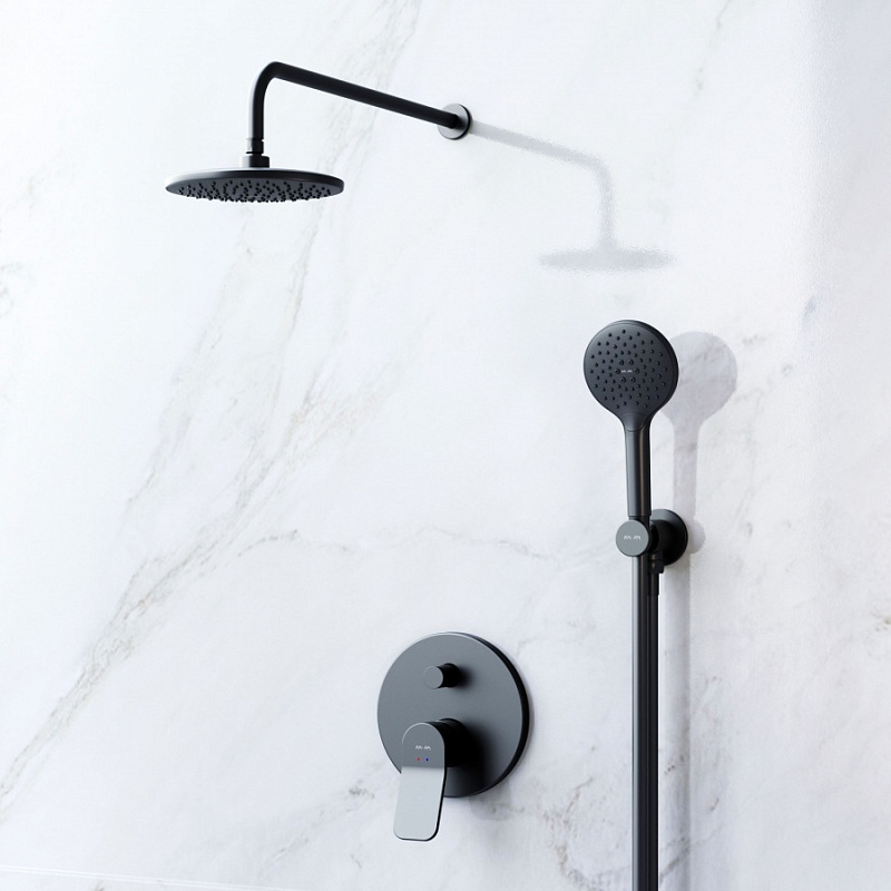 FB85A1RH22 набор: см-ль д/в/душа верхний душ 220 мм держатель д/верхн.душа душ.набор (ручн AM.PM X-Joy 