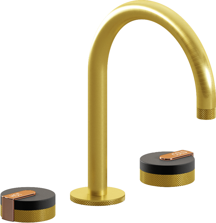 E-11512-R1MBK-L1RG-BB Смеситель для умывальника на 3 отвертия GRAFF MOD+