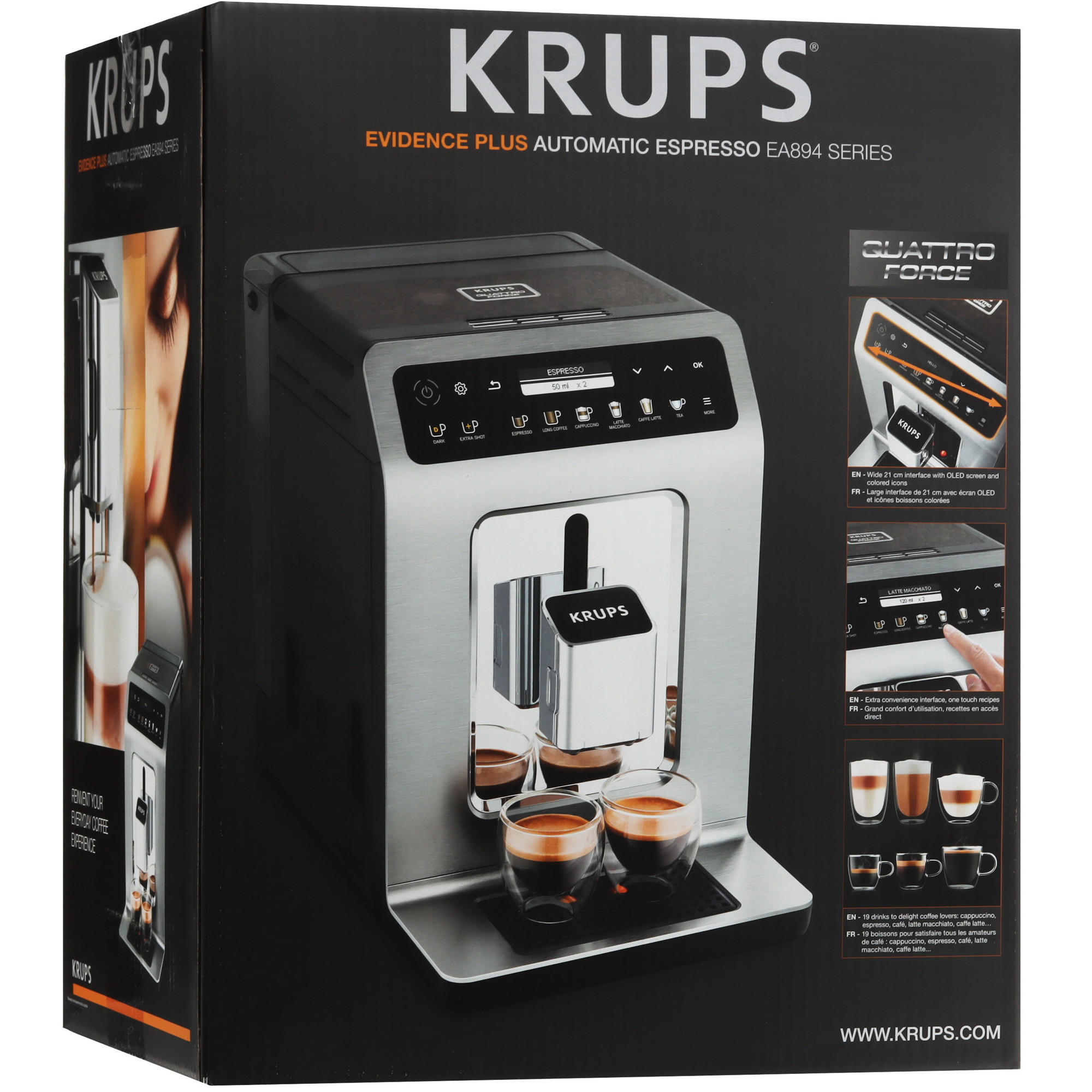 9171800 Кофемашина автоматическая Krups EVIDENCE EA894T10 серебристый STDN-0125234 - Вид №12